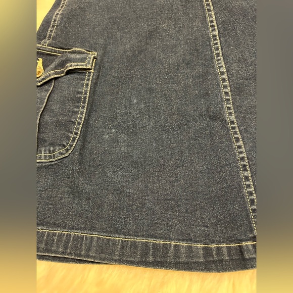 NO EXCUSES Vintage Y2K Cargo Pocket Denim Skirt - Picture 7 of 11